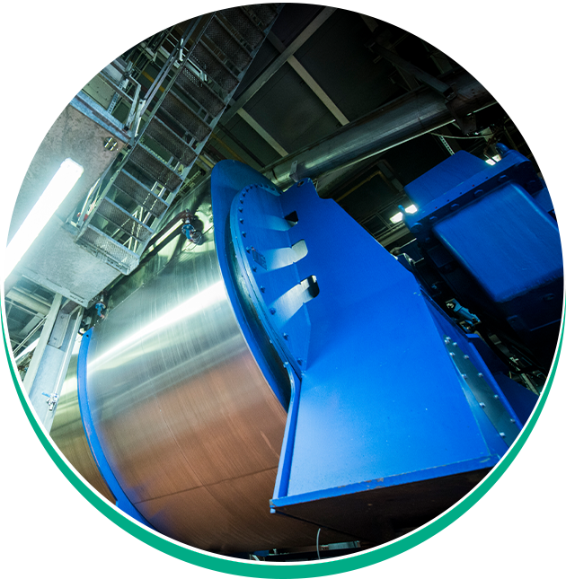 Industrial Turbine in Rotation