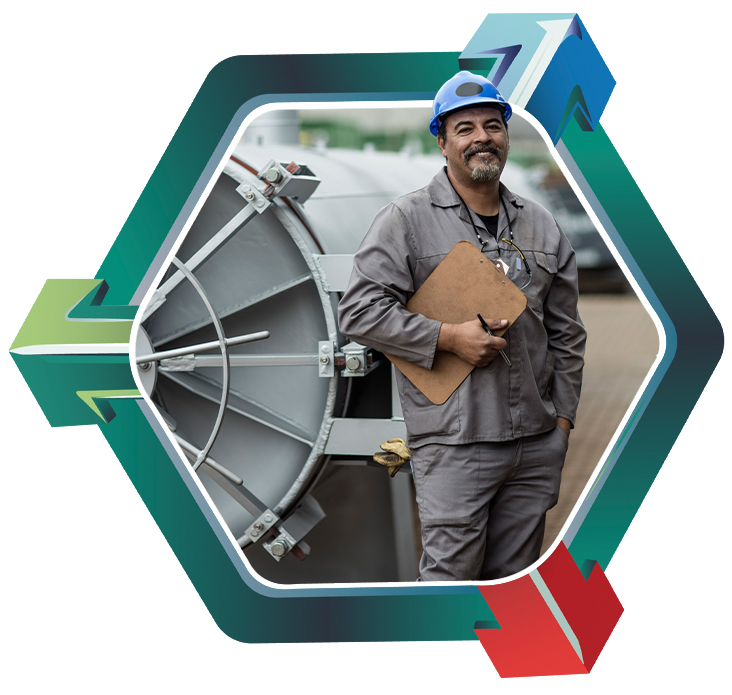 Oil Gas Refinery Worker