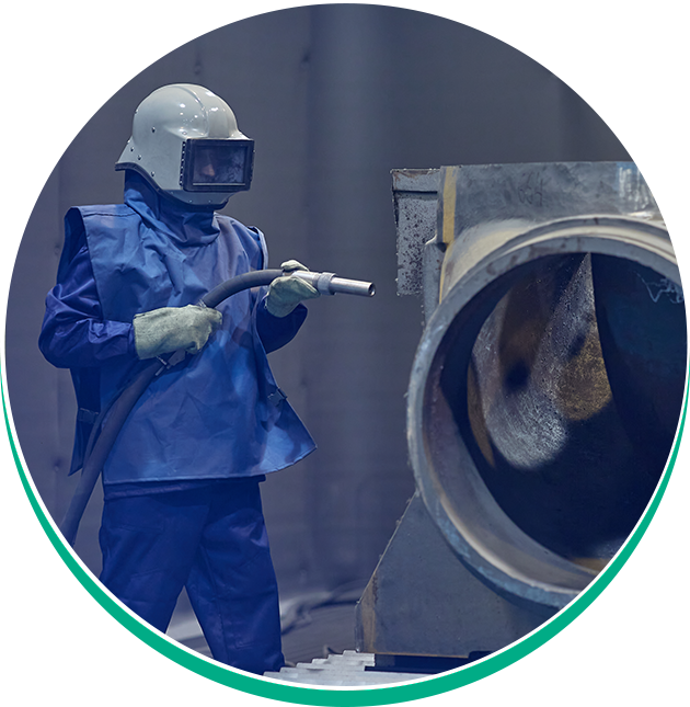 Sandblasting Pipe